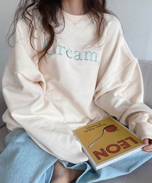 Dalfwin | Cream刺繍ロゴドルマンスリーブスウェット(スウェット)