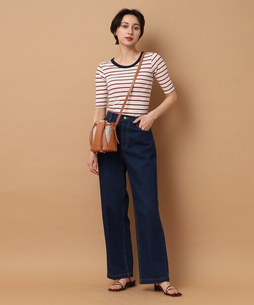 MILLER(ミラー)の「◆Robert P. Miller(ロバートピーミラー) パネルリブハーフスリーブTシャツ(Tシャツ/カットソー・レディース・グリーン系その他5/ホワイト系5/グレー系4・00)」の8枚目の写真