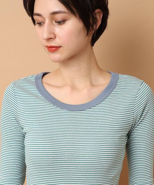 MILLER(ミラー)の「◆Robert P. Miller(ロバートピーミラー) パネルリブハーフスリーブTシャツ(Tシャツ/カットソー・レディース・グリーン系その他5/ホワイト系5/グレー系4・00)」の13枚目の写真