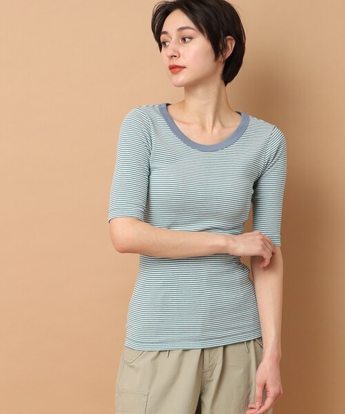 MILLER(ミラー)の「◆Robert P. Miller(ロバートピーミラー) パネルリブハーフスリーブTシャツ(Tシャツ/カットソー・レディース・グリーン系その他5/ホワイト系5/グレー系4・00)」の18枚目の写真