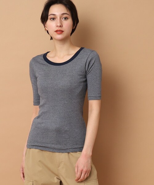 MILLER(ミラー)の「◆Robert P. Miller(ロバートピーミラー) パネルリブハーフスリーブTシャツ(Tシャツ/カットソー・レディース・グリーン系その他5/ホワイト系5/グレー系4・00)」の21枚目の写真