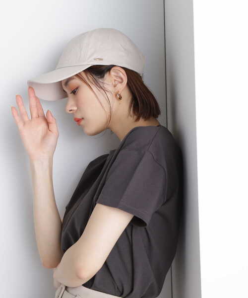 NATURAL BEAUTY BASIC（ナチュラルビューティーベーシック）の「ベーシックツイルキャップ（キャップ・レディース・オフホワイト/ブラウン/ベージュ・FREE）」の4枚目の写真