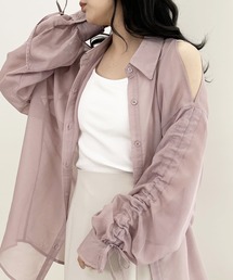 袖ドロストシアーシャツ