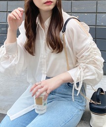 袖ドロストシアーシャツ