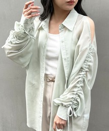 袖ドロストシアーシャツ