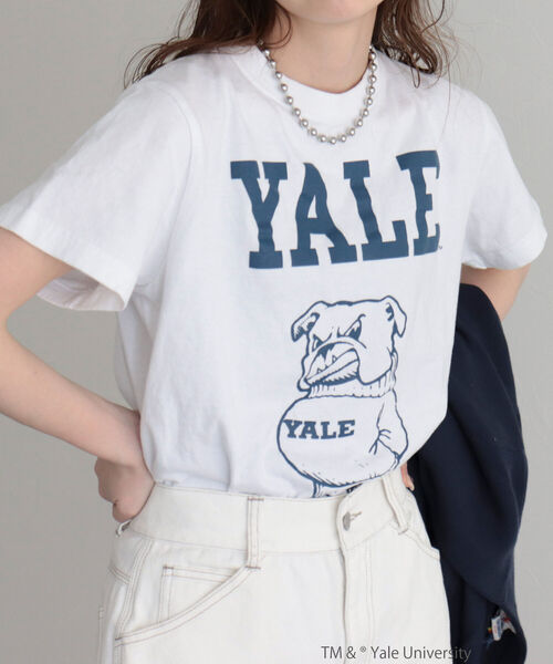 fredy emue(フレディエミュ)の「カレッジTシャツ(Tシャツ/カットソー・レディース・オフホワイト/ホワイト系その他2/ホワイト系その他3・M)」の2枚目の写真