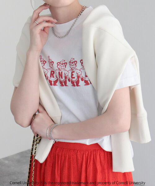 fredy emue(フレディエミュ)の「カレッジTシャツ(Tシャツ/カットソー・レディース・オフホワイト/ホワイト系その他2/ホワイト系その他3・M)」の11枚目の写真