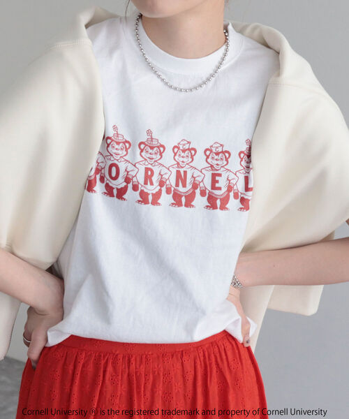 fredy emue(フレディエミュ)の「カレッジTシャツ(Tシャツ/カットソー・レディース・オフホワイト/ホワイト系その他2/ホワイト系その他3・M)」の12枚目の写真