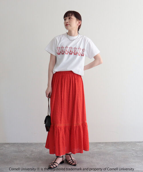 fredy emue(フレディエミュ)の「カレッジTシャツ(Tシャツ/カットソー・レディース・オフホワイト/ホワイト系その他2/ホワイト系その他3・M)」の17枚目の写真