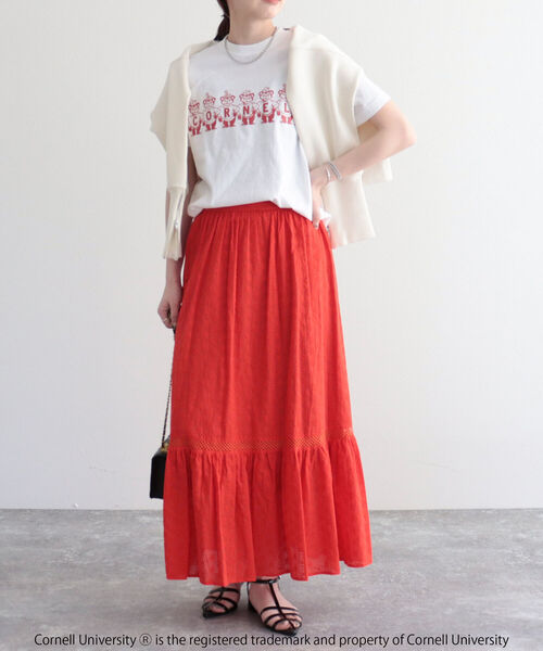 fredy emue(フレディエミュ)の「カレッジTシャツ(Tシャツ/カットソー・レディース・オフホワイト/ホワイト系その他2/ホワイト系その他3・M)」の18枚目の写真