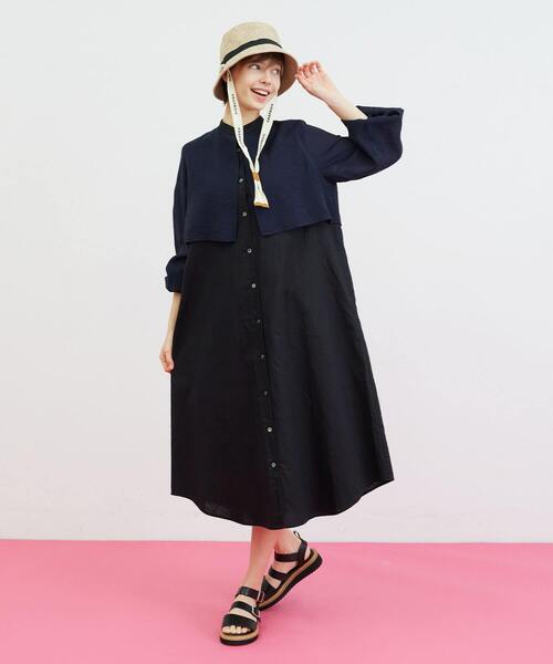 FRAPBOIS（フラボア）の「リボンストローハット（ハット・レディース・ブラック/キナリ・FREE）」の5枚目の写真