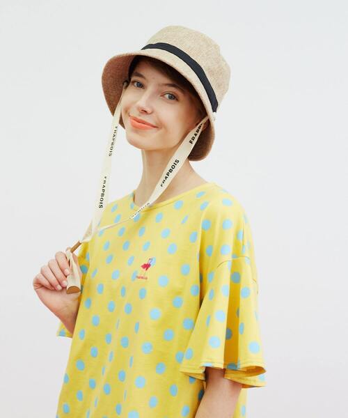 FRAPBOIS（フラボア）の「リボンストローハット（ハット・レディース・ブラック/キナリ・FREE）」の7枚目の写真