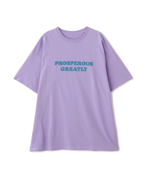 FREE'S MART(フリーズマート)の「◆発泡ロゴプリントビッグTシャツ(Tシャツ/カットソー・レディース・ホワイト/ベージュ/パープル・FREE)」の3枚目の写真