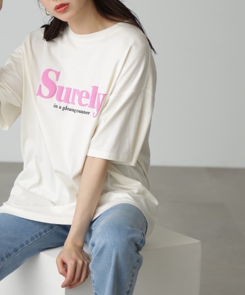 FREE'S MART(フリーズマート)の「◆発泡ロゴプリントビッグTシャツ(Tシャツ/カットソー・レディース・ホワイト/ベージュ/パープル・FREE)」の19枚目の写真