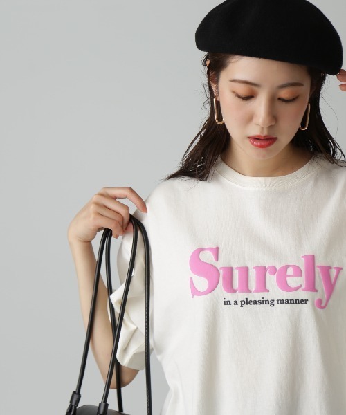 FREE'S MART(フリーズマート)の「◆発泡ロゴプリントビッグTシャツ(Tシャツ/カットソー・レディース・ホワイト/ベージュ/パープル・FREE)」の14枚目の写真