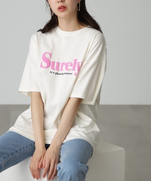 FREE'S MART(フリーズマート)の「◆発泡ロゴプリントビッグTシャツ(Tシャツ/カットソー・レディース・ホワイト/ベージュ/パープル・FREE)」の9枚目の写真
