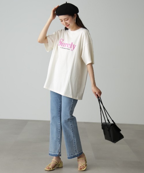 FREE'S MART(フリーズマート)の「◆発泡ロゴプリントビッグTシャツ(Tシャツ/カットソー・レディース・ホワイト/ベージュ/パープル・FREE)」の20枚目の写真