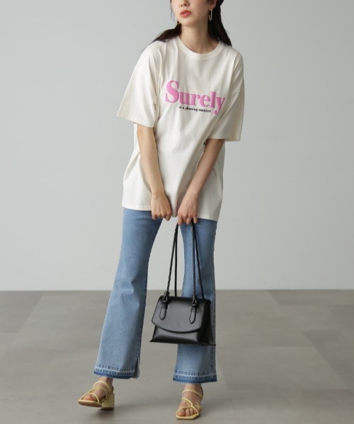 FREE'S MART(フリーズマート)の「◆発泡ロゴプリントビッグTシャツ(Tシャツ/カットソー・レディース・ホワイト/ベージュ/パープル・FREE)」の5枚目の写真