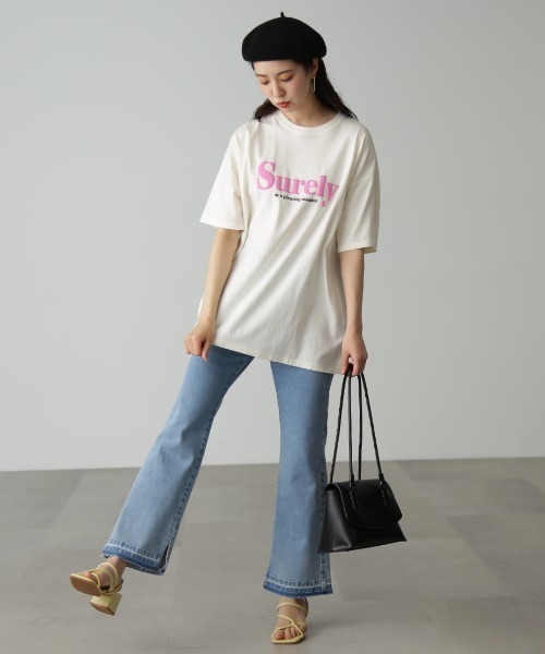 FREE'S MART(フリーズマート)の「◆発泡ロゴプリントビッグTシャツ(Tシャツ/カットソー・レディース・ホワイト/ベージュ/パープル・FREE)」の10枚目の写真