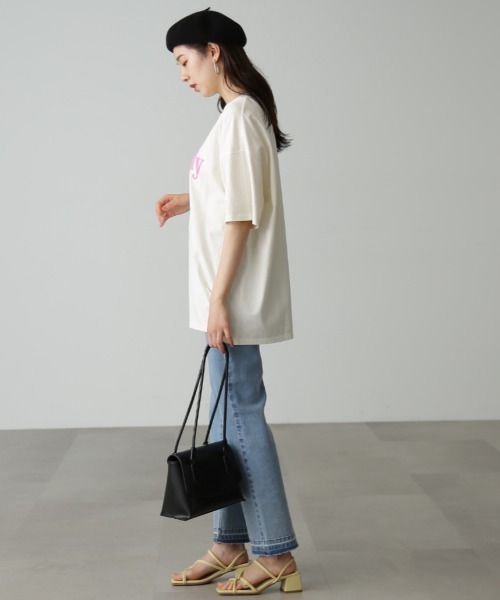 FREE'S MART(フリーズマート)の「◆発泡ロゴプリントビッグTシャツ(Tシャツ/カットソー・レディース・ホワイト/ベージュ/パープル・FREE)」の15枚目の写真