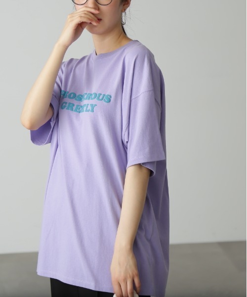 FREE'S MART(フリーズマート)の「◆発泡ロゴプリントビッグTシャツ(Tシャツ/カットソー・レディース・ホワイト/ベージュ/パープル・FREE)」の21枚目の写真