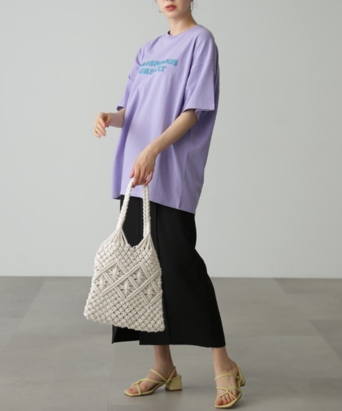 FREE'S MART(フリーズマート)の「◆発泡ロゴプリントビッグTシャツ(Tシャツ/カットソー・レディース・ホワイト/ベージュ/パープル・FREE)」の16枚目の写真