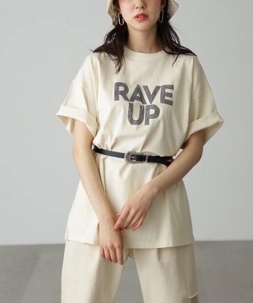 FREE'S MART(フリーズマート)の「◆発泡ロゴプリントビッグTシャツ(Tシャツ/カットソー・レディース・ホワイト/ベージュ/パープル・FREE)」の17枚目の写真
