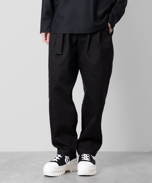 ATTACHMENT（アタッチメント）の「スーピマコットン ストレッチデニム ベルテッド テーパード フィット トラウザーズ / SUPIMA CO STRETCH DENIM BELTED TAPERED FIT TROUSERS（デニムパンツ・メンズ・ネイビー系/ブラック・2/1/3/4）」の21枚目の写真