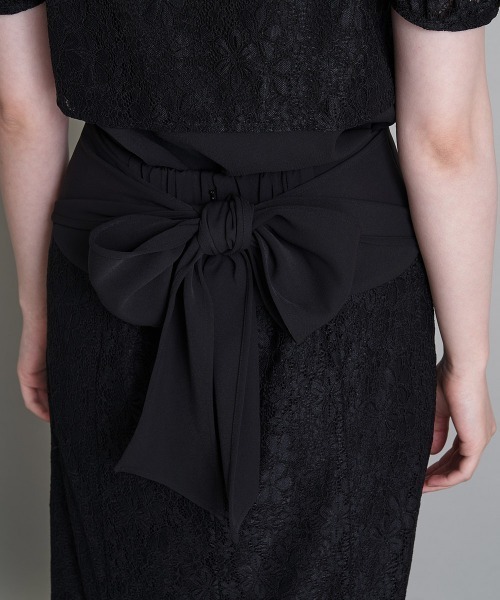 A de a.v.v（アードアー・ヴェ・ヴェ）の「（SETUP対応）ウエストリボンレースドッキングマーメイドスカート（スカート・レディース・ブラック/アイボリー・SMALL/MEDIUM）」の9枚目の写真