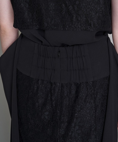 A de a.v.v（アードアー・ヴェ・ヴェ）の「（SETUP対応）ウエストリボンレースドッキングマーメイドスカート（スカート・レディース・ブラック/アイボリー・SMALL/MEDIUM）」の11枚目の写真