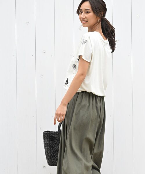 rps(アールピーエス)の「布帛刺繍切替カットプルオーバー(Tシャツ/カットソー・レディース・オフホワイト/イエロー/グリーン/ホワイト系その他2・フリー)」の15枚目の写真