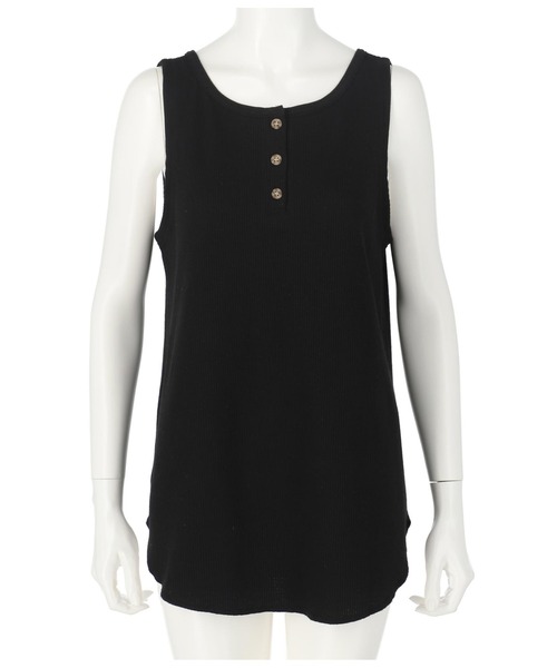 anap mimpi（アナップミンピ）の「前後2WAYワッフルタンクトップ（タンクトップ・レディース・キナリ/アイボリー/ブラック/ミント・FREE）」の17枚目の写真