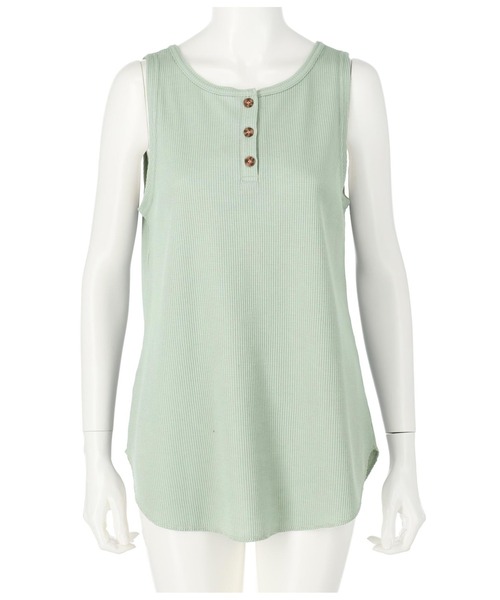 anap mimpi（アナップミンピ）の「前後2WAYワッフルタンクトップ（タンクトップ・レディース・キナリ/アイボリー/ブラック/ミント・FREE）」の14枚目の写真