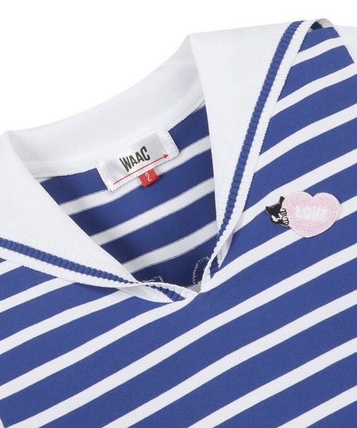 WAAC ワック ハローキティ コラボ ボーダーニットベスト ゴルフ