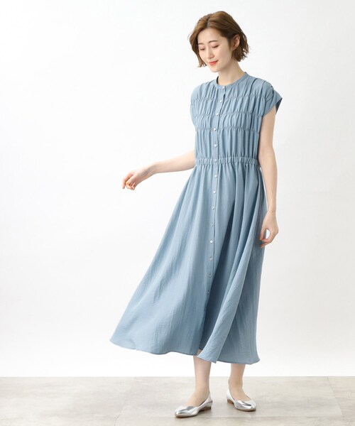 grove（グローブ）の「◆ハレの日も雨の日も楽しめる！撥水シャーリングワンピース（ワンピース・レディース・チャコールグレー/ライトブルー/カーキ・02/03/01/05/04）」の14枚目の写真