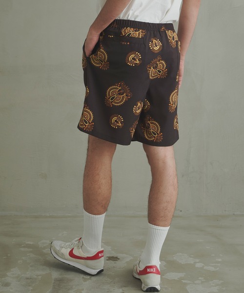 Revo.（レボ）の「Revo. スラブポリ 総柄プリント バギーショーツ / スプラッシュドット柄/ダマスクペイズリー柄 イージーパンツ（セットアップ対応）（その他パンツ・メンズ・ブラック系その他/カーキ/ブラウン系その他/ブラック/ナチュラル/グレー系その他・2/1）」の21枚目の写真