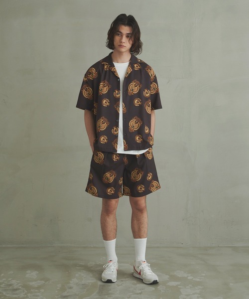 Revo.（レボ）の「Revo. スラブポリ 総柄プリント バギーショーツ / スプラッシュドット柄/ダマスクペイズリー柄 イージーパンツ（セットアップ対応）（その他パンツ・メンズ・ブラック系その他/カーキ/ブラウン系その他/ブラック/ナチュラル/グレー系その他・2/1）」の13枚目の写真