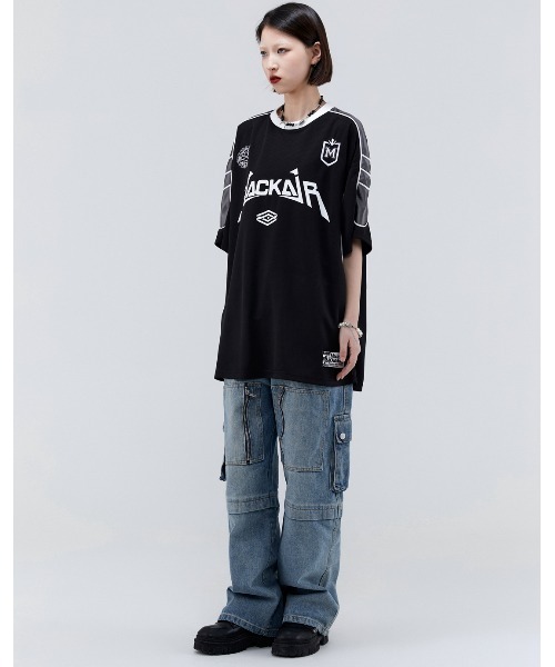 ATTICO 25SS Tシャツ・カットソー ブラック系 A'GEM/9 × .kom『Black air/ブラックエアー』スポーツTEE 半袖