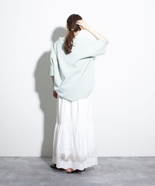 GLOSTER（グロスター）の「【GLOSTER/グロスター】ミラノリブ ニットポロシャツ サマーニット（ポロシャツ・メンズ・ブラック/ベージュ/ミント・L/M/S）」の17枚目の写真