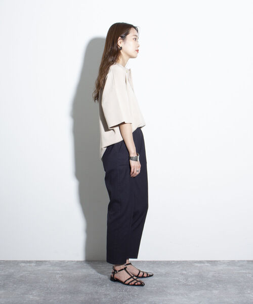 GLOSTER（グロスター）の「【GLOSTER/グロスター】ミラノリブ ニットポロシャツ サマーニット（ポロシャツ・メンズ・ブラック/ベージュ/ミント・L/M/S）」の11枚目の写真