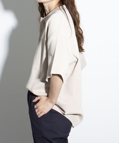 GLOSTER（グロスター）の「【GLOSTER/グロスター】ミラノリブ ニットポロシャツ サマーニット（ポロシャツ・メンズ・ブラック/ベージュ/ミント・L/M/S）」の14枚目の写真