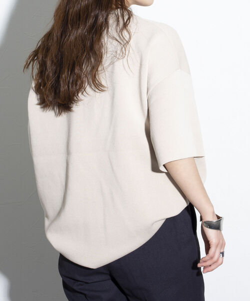 GLOSTER（グロスター）の「【GLOSTER/グロスター】ミラノリブ ニットポロシャツ サマーニット（ポロシャツ・メンズ・ブラック/ベージュ/ミント・L/M/S）」の15枚目の写真