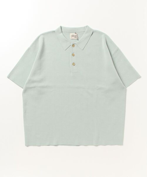 GLOSTER（グロスター）の「【GLOSTER/グロスター】ミラノリブ ニットポロシャツ サマーニット（ポロシャツ・メンズ・ブラック/ベージュ/ミント・L/M/S）」の4枚目の写真