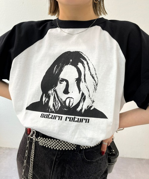 WHO'S WHO gallery(フーズフーギャラリー)の「シャーロットラグラン半袖TEE(Tシャツ/カットソー・レディース・ホワイト/チャコールグレー・FREE)」の7枚目の写真