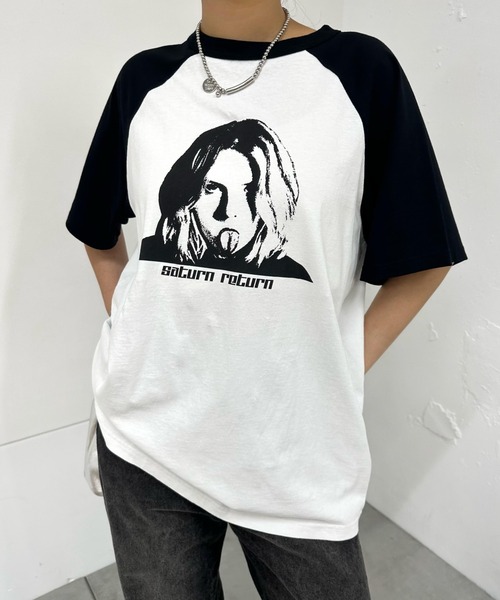 WHO'S WHO gallery(フーズフーギャラリー)の「シャーロットラグラン半袖TEE(Tシャツ/カットソー・レディース・ホワイト/チャコールグレー・FREE)」の10枚目の写真