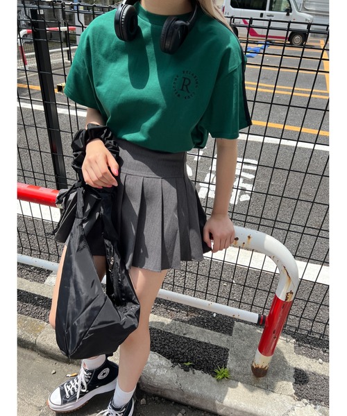 WC(ダブル シー)の「2ラインワンポイントTシャツ(Tシャツ/カットソー・レディース・グリーン/ブラック/オフホワイト・FREE)」の13枚目の写真