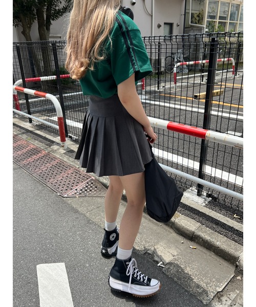 WC(ダブル シー)の「2ラインワンポイントTシャツ(Tシャツ/カットソー・レディース・グリーン/ブラック/オフホワイト・FREE)」の16枚目の写真