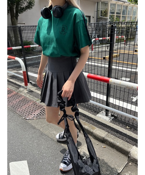 WC(ダブル シー)の「2ラインワンポイントTシャツ(Tシャツ/カットソー・レディース・グリーン/ブラック/オフホワイト・FREE)」の17枚目の写真