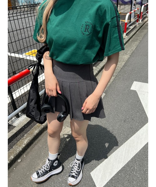 WC(ダブル シー)の「2ラインワンポイントTシャツ(Tシャツ/カットソー・レディース・グリーン/ブラック/オフホワイト・FREE)」の19枚目の写真