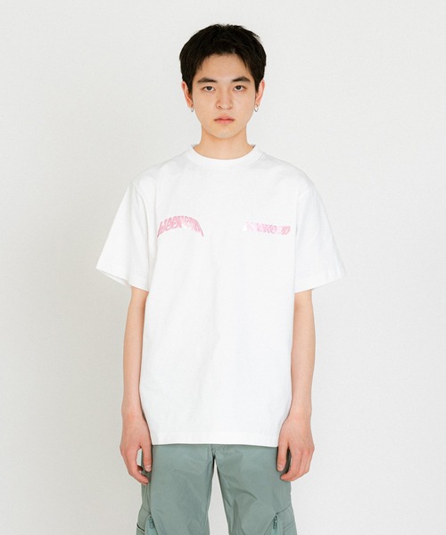 FTW(エフティダブリュー)の「DOUBLE WEEKEND S/S TEE(Tシャツ/カットソー・メンズ・ホワイト/ブルー/アイボリー・MEDIUM/LARGE)」の2枚目の写真